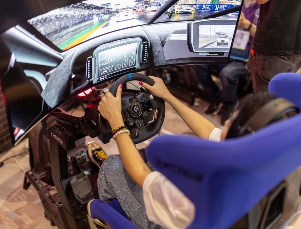 Simulator rig in use